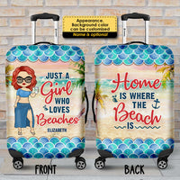 Thumbnail for Home Is Where The Beach Is - Personalized Luggage Cover