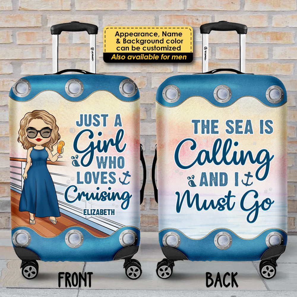 Just A Girl Who Loves Cruising - Personalized Luggage Cover