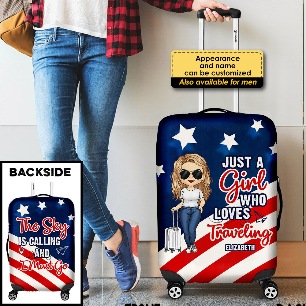 The Sky Is Calling, I Must Go - Personalized Luggage Cover