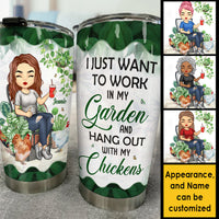 Thumbnail for Hang Out With My Chickens - Personalized Tumbler - Gift For Gardening Lovers