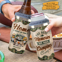 Thumbnail for Home Is Where We Park It - Personalized Can Cooler - Gift For Couples, Gift For Camping Lovers