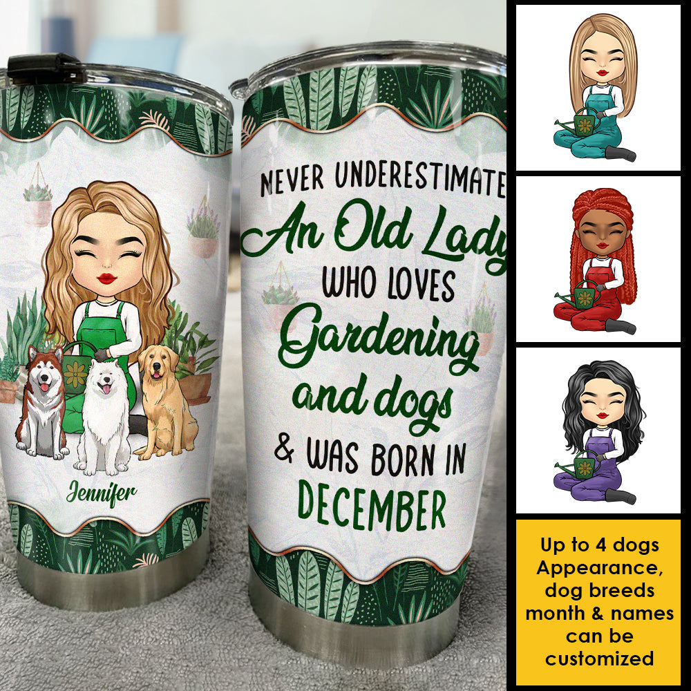 Gardening And Dogs - Personalized Tumbler - Gift For Gardening Lovers, Gift For Pet Lovers