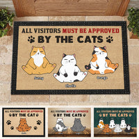 Thumbnail for Visitors Approved Cats - Personalized Decorative Mat - Gift For Pet Lovers