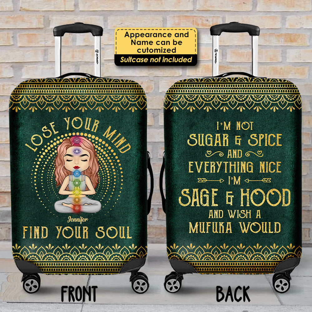 Lose Your Mind Find Your Soul - Gift For Bestie, Personalized Luggage Cover