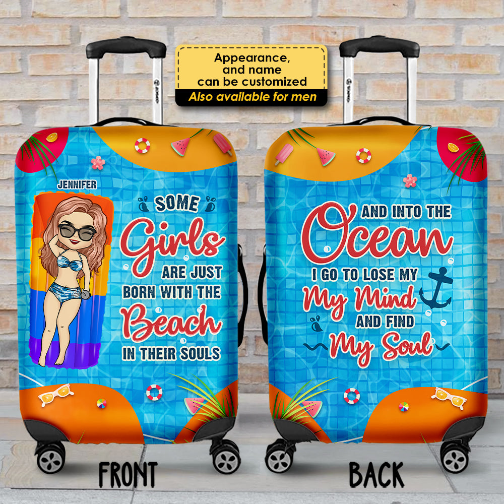 Into The Ocean I Go To Lose My Mind And Find My Soul - Personalized Luggage Cover