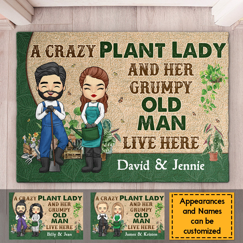 Decorative Floor Mats - A Crazy Plant Lady - Personalised Gifts NZ