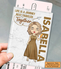 Thumbnail for Life Is A Journey - Personalized Passport Cover, Passport Holder - Gift For Travel Lovers