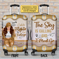 Thumbnail for I Must Go Because The Sky Is Calling Me - Gift For Bestie, Personalized Luggage Cover