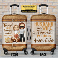 Thumbnail for Travel Partners For Life - Personalized Luggage Cover - Gift For Couples, Husband Wife