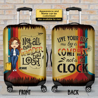 Thumbnail for Live Your Life By A Compass Not A Clock - Personalized Luggage Cover