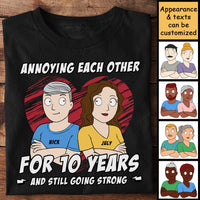 Thumbnail for Annoying Each Other Couple Arms Crossed - Personalized T-shirt - Gift For Couples, Husband Wife