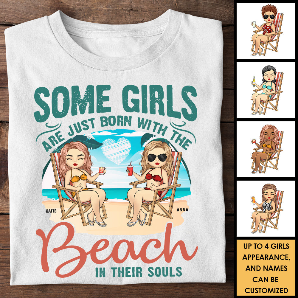 Girls And The Beach - Personalized Unisex T-shirt - Gift For Bestie