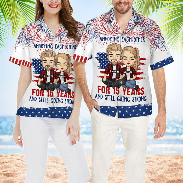 Annoying Each Other - Personalized Hawaiian Shirt - Gift For Couples, Husband Wife