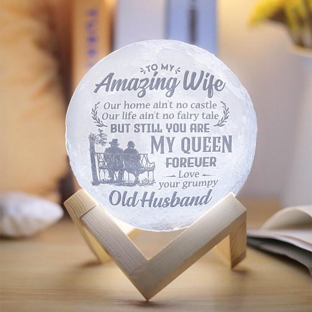 Husband To Wife - My Queen Forever - Moon Lamp