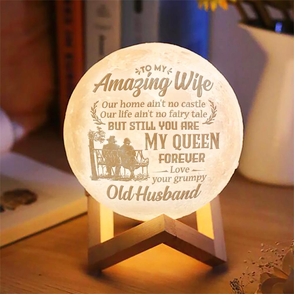 Husband To Wife - My Queen Forever - Moon Lamp