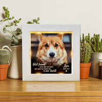 Thumbnail for You Leave Paw Prints On Our Hearts - Personalized Memorial Frame With LED, LED Light Shadow Box - Memorial Gift, Sympathy Gift