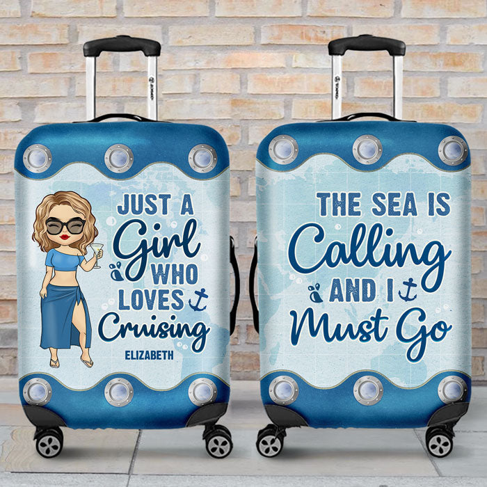 Just A Girl Who Loves Cruising - Personalized Luggage Cover